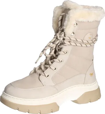 Produktbild von Mustang Damen Stiefelette gesteppt Warmfutter Plateau 1481-603, Größe:41 EU, Farbe:Beige