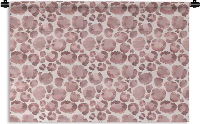 Produktbild von MuchoWow® Wandteppich Wandbehang Panther Druck - Rosa - Luxus 120x80 cm Tapisserie Dekoration Wandtuch - Wanddekorationen - Wandtücher