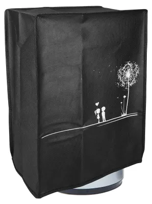 Produktbild von kwmobile Hülle für Ninja CREAMi Abdeckung - Abdeckhaube für Küchenmaschine, Staubschutz in Weiß Schwarz, Tasche Pusteblume Love