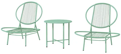 Image de Ensemble de table et chaises - Ensemble de jardin - Ensemble de balcon - Mobilier de jardin - Mobilier d'extérieur - Rotin synthétique résistant aux intempéries