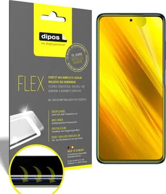 Produktbild von 2x Schutzfolie für Poco X3 NFC inkl. Rundung 3D Full Cover Flex Folie Display