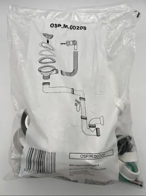 Produktbild von Siphon für Einbauspüle Einzelbecken, Sieb, Überlauf im Becken etc