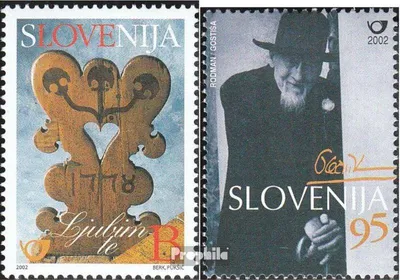 Produktbild von Briefmarken Slowenien 2002 Mi 377,380 (kompl.Ausg.) postfrisch Grußmarke