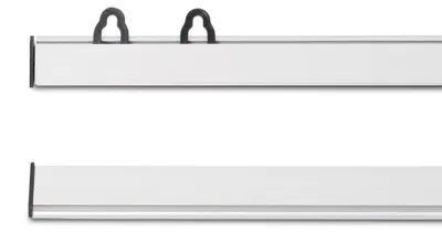 Produktbild von Posterleisten-Set 60 cm, wiederverwendbare Klemmleisten, 2er Set mit Aufhängeschlingen
