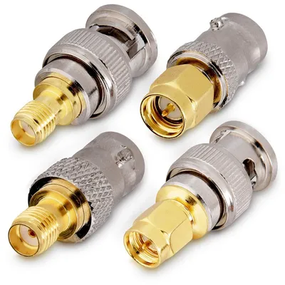 Produktbild von kwmobile 4x SMA auf BNC Adapter - 4 Varianten - SMA Female Male zu BNC Female Male Konverter - SMA-Adapter Koaxial Steckverbinder