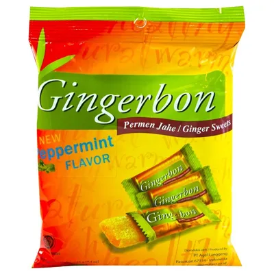 Obrázek produktu pro AGEL přírodní zázvorové bonbony s mátovou příchutí 125gr