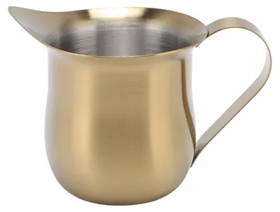 Milchschäumer Kännchen, Edelstahl, 150 ml, gold, für Latte Art