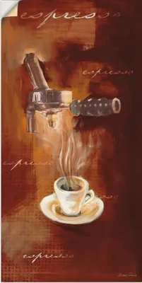 Produktbild von ARTland Wandbild, selbstklebend Espresso I Größe: 50x100 cm