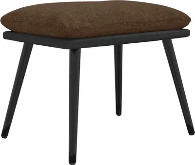 Image de Tabouret de pied Marron 45x29,5x35 cm Tissu et similicuir
