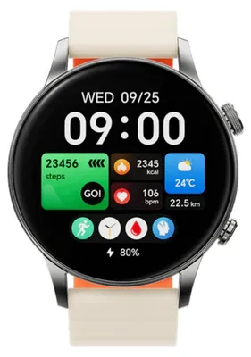 Produktbild von GPS Smartwatch Fitness Tracker 1.43 Zoll AMOLED Display 15 Tage Akku Silber