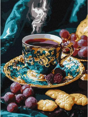 Image de Peinture par numéros avec cadre Tableaux à peindre - café à la turque 40x50 cm