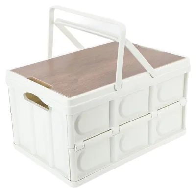 Produktbild von Faltbarer Picknickkorb mit Holztablett