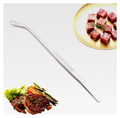 Produktbild von 30 cm Grillpinzette aus Edelstahl zum Grillen, Beschichten und Servieren