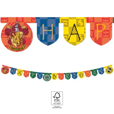 Zdjęcie produktu dla Banner Harry Potter Hogwarts House - Happy Birthda