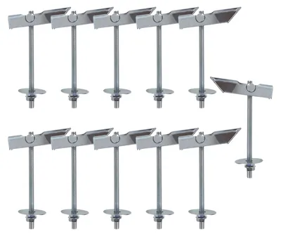 Imagen del producto de 11 piezas de un juego de tornillos de acero al carbono galvanizado de alta resistencia, con rosca M8 y longitud de 100 mm