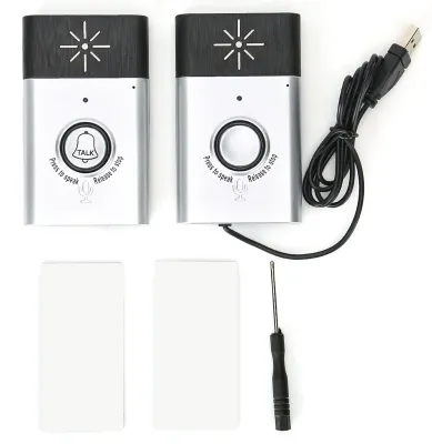 Immagine prodotto di Citofono wireless portatile a due vie da 2,4 GHz, sistema per comunicazioni vocali