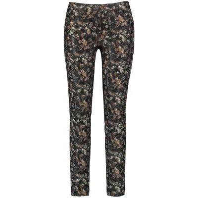 Produktbild von 24947 Gerry Weber, Skinny Fit4me 7/8,  7/8 Damen Jeans Hose, Popeline Stretch, schwarz floral print, W 36 L 29