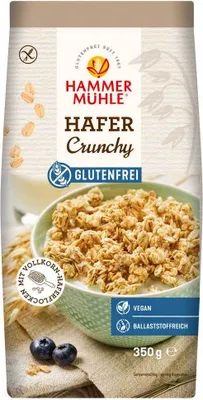 A bag of Hammermühle Hafer Crunchy cereal.