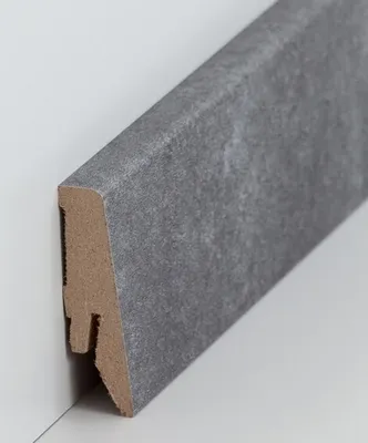 Produktbild von Sockelleiste MDF 18 x 58 x 2500 mm Basalt zum Kleben, Clipsen, Schrauben & Nageln MDF-Kern foliert Fußleiste by PROVISTON 62.5 Meter | 25 Stück