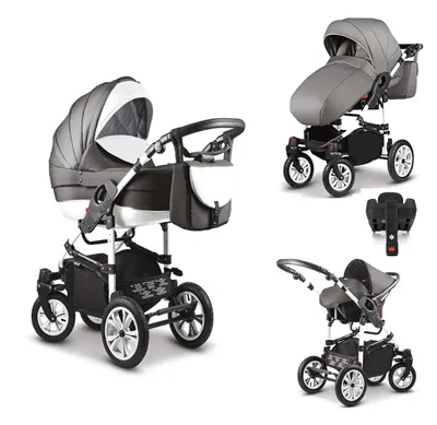 Produktbild von Kinderwagen-Set Craft 5 in 1 inkl. Sportsitz, Autositz, Iso Base und Zubehör - 17 Teile - in 18 Farben