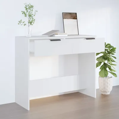 Obrázek produktu pro The Living Store Konzolový stolek bílý 90x36x75 cm materiál na bázi dřeva