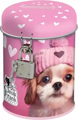 Produktbild von Derform Cleo & Frank - Sparschwein mit Schloss Hundedesign, 1 Stück