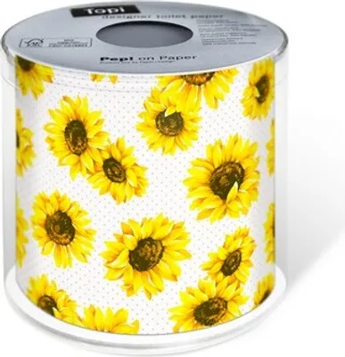 Produktbild von Toilettenpapier Rolle Sunflower Garden - Sonnenblumenblüten 3-lagig