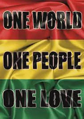 Zdjęcie produktu dla Flaga Rastafari – "One Love" – Plakat – 60x84 cm
