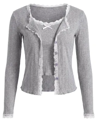 Image de Ensemble 2 pièces pour femmes BIANY - gris, taille XS