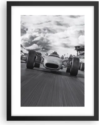 Produktbild von Gerahmtes Poster - Schwarzer Rahmen - Formel 1 Schwarz und Weiß - 30x40 cm - Wand Bild - Wanddeko - Wandbilder - Wandposter - Bilderrahmen - Bilder - Kunstdruck - Wandbild - P2BPA30x40-4127