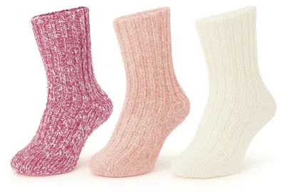 Produktbild von Norweger Socken Mädchen 3er Pack - Warme Wollsocken für Kinder in 6 Größen, Größe:31-34