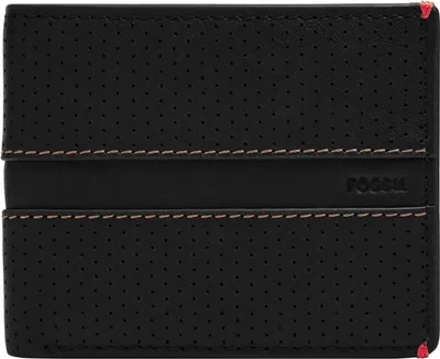 Image de FOSSIL porte-monnaie Rennsport Bifold With Flip ID Black noir