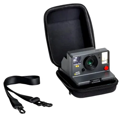 Produktbild von Kameratasche für Polaroid Now+/Now I-Type/OneStep+/Onestep 2 VF Sofortbildkamera - Hartschalen-Tragetasche mit Schultergurt - Schwarz