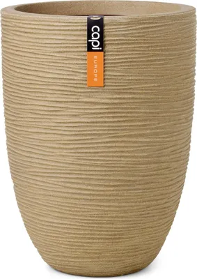 Produktbild von Capi Europe - Gefäß elegant niedrig Rib NL - Beige - 46x58 - KBER783