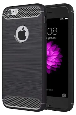Produktbild von TPU Hülle für Apple iPhone 6 / 6S Handy Schutzhülle Carbon Optik Schutz Case
