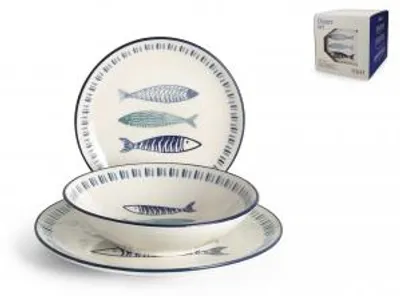 Immagine prodotto di H&H Servizio Tavola 18 Pezzi Sardinas In Stoneware