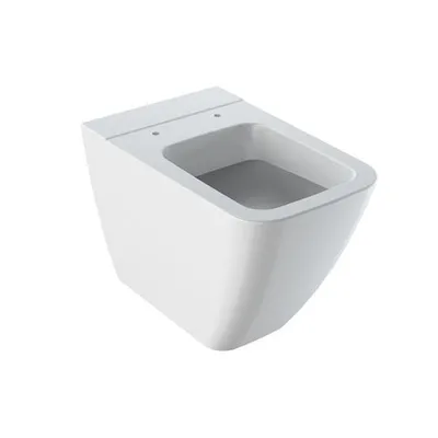 Produktbild von Geberit Stand-Tiefspül-WC iCon Square Rimfree, wandbündig, geschlossene Form weiß