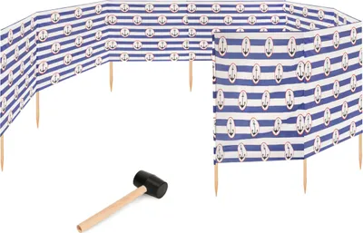 Produktbild von Garronda Strand Windschutz Sichtschutz 12m lang plus Gummihammer GAEX001 (Streifen/Anker-2, 12 m)