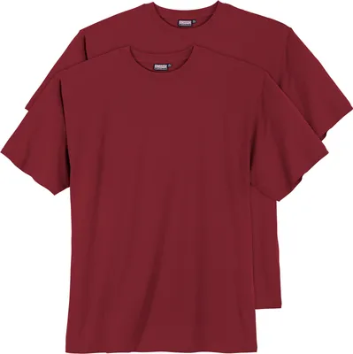 Produktbild von 2er Pack T-Shirts rot Übergröße Adamo Fashion