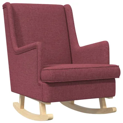 Imagen del producto de vidaXL Silla mecedora, color burdeos, 62 x 80 x 85 cm, tapizada en tela