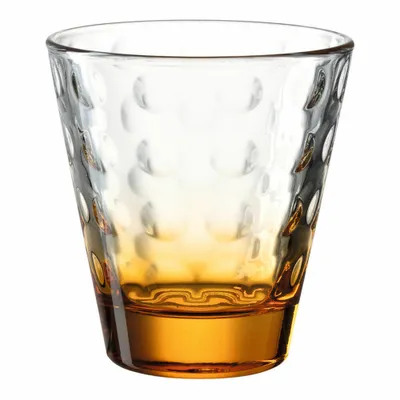 Immagine prodotto di Leonardo Trinkglas Optic, Becher, Wasserglas, Kalk-Natron Glas, orange, 215 ml, 025919