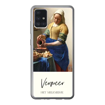 Produktbild von MuchoWow® Handyhülle Schutzhülle Hülle für Samsung Galaxy A52 5G Kunst - Milchmädchen - Vermeer Silikon Softcase Handy Hülle - Umschlag