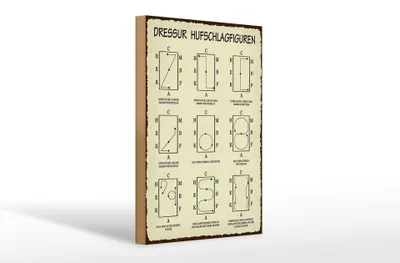 Produktbild von Holzschild Spruch 20x30cm Dressur Hufschlagfiguren
