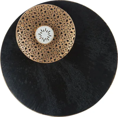 Image de BELIANI Décoration murale noir/or/blanc ø 49 cm rond moderne