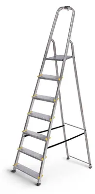 Klappleiter Dura 7 Stufen, Aluminium, 140 cm, 150 kg