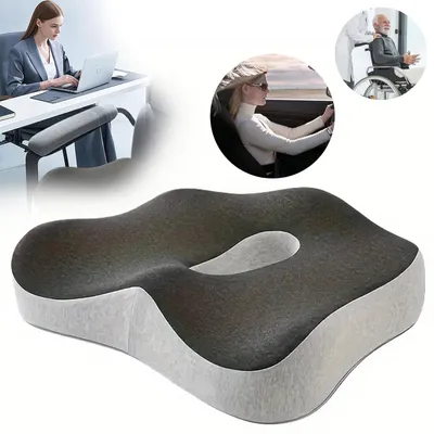 Produktbild von Sitzkissen Orthopädisch, Kissen Aus Memory Foam, Ergonomischer Sitzring, Ideal für Bürostuhl, Rollstuhl
