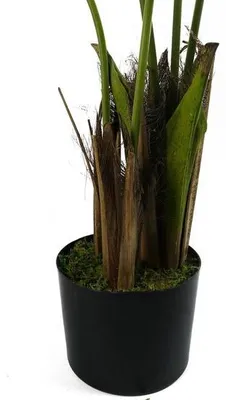 Produktbild von Lebensnahe Kunstpflanze Palme aus Kunststoff, 120 cm hoch, mit weichen Blättern