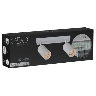 Obrázok produktu pre Bodové stropné svietidlo MALGA 2 biele 2-svetelné 2x GU10 EDO777400 EDO
