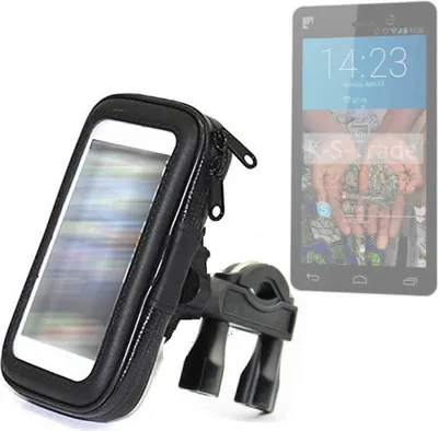 Produktbild von K-S-Trade Fahrrad-Halterung kompatibel mit Fairphone Fairphone Handy-Halterung Halter Lenkstange Fahrradhalterung Motorrad Bike Mount Wasserabweisend