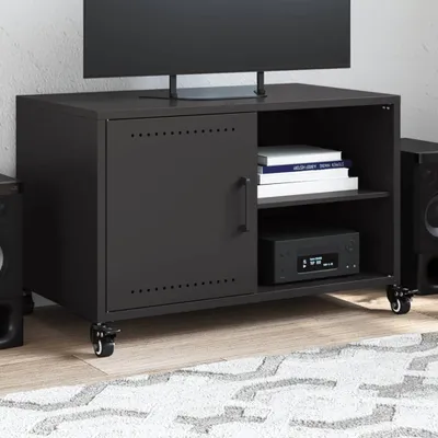 Obrázok produktu pre Maison Exclusive - TV skrinka čierna 68x39x43,5 cm oceľ
